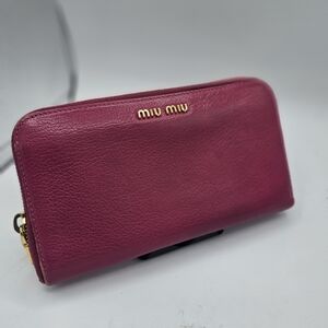 Miu Miu Pink Leather Wallet